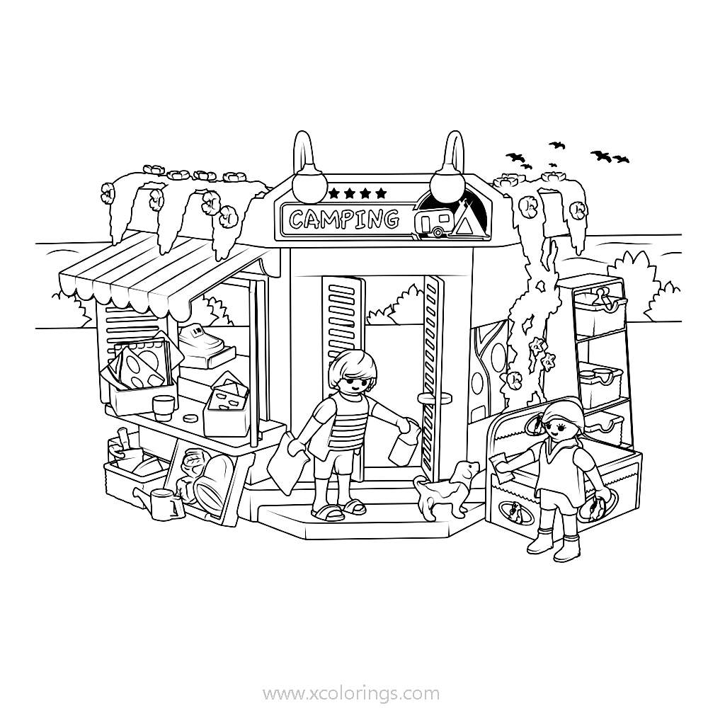 Free Playmobil Coloring Pages Play with Puppy printable
