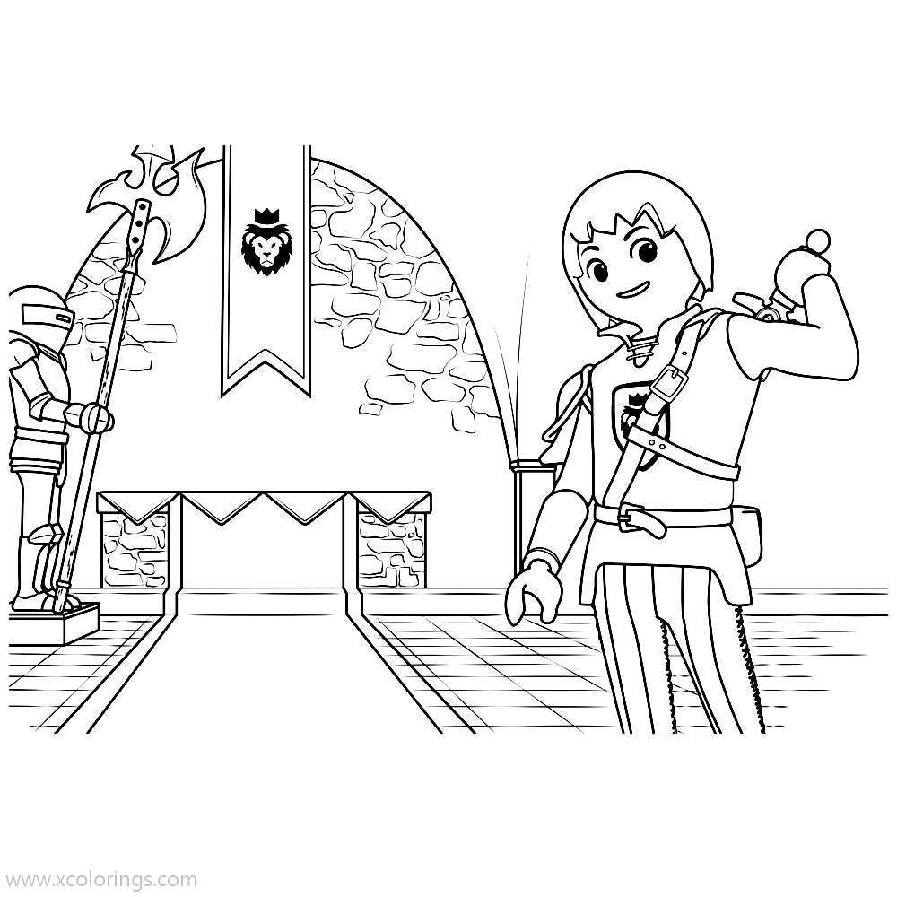 Free Playmobil Coloring Pages Prince Alex Super 4 printable