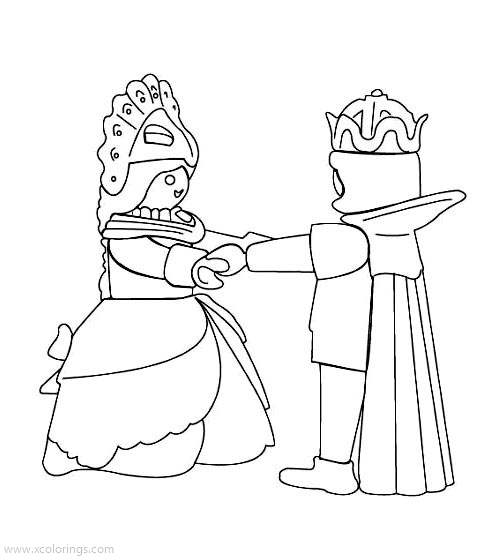 Free Playmobil Coloring Pages Queen and King printable