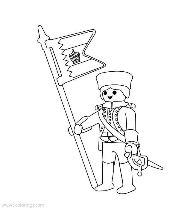 Free Playmobil Coloring Pages Soldier printable
