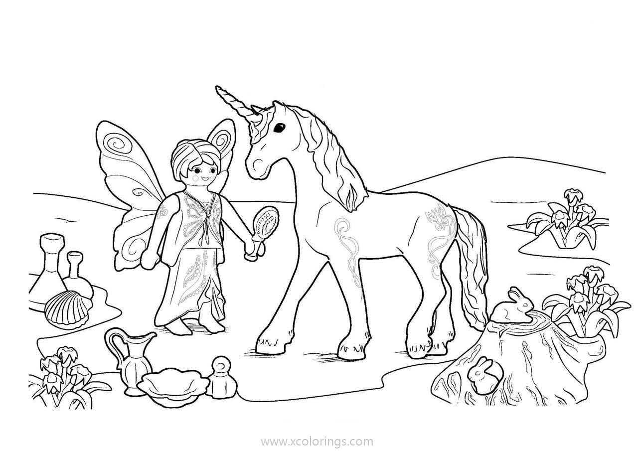 Free Playmobil Coloring Pages Unicorn printable