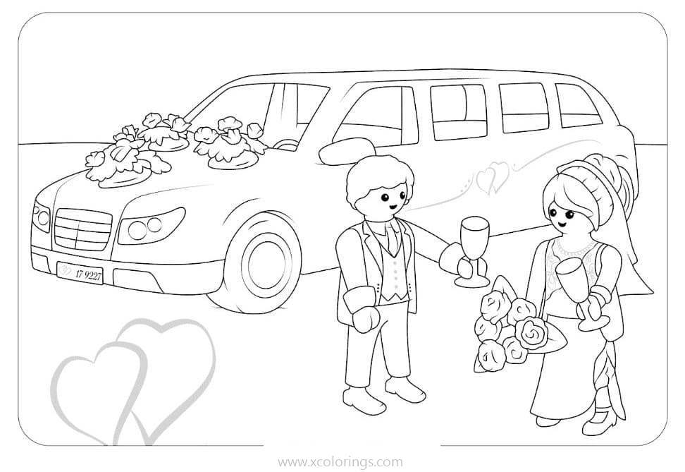 Free Playmobil Coloring Pages Wedding Party printable