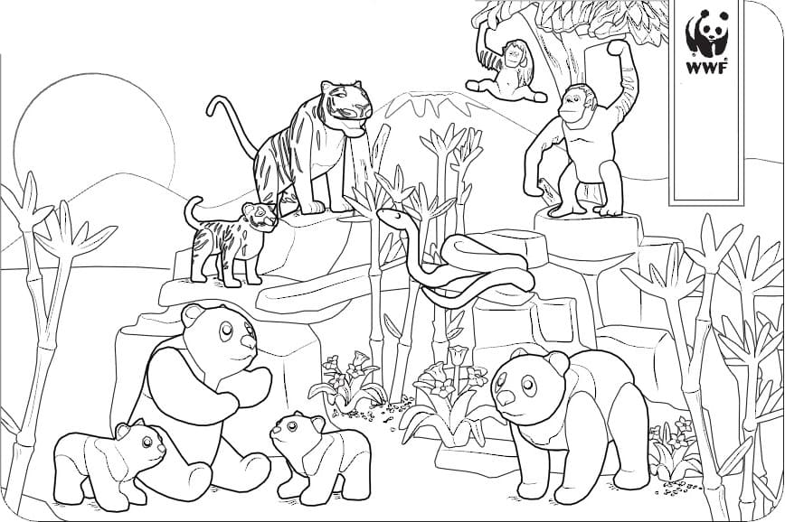 Free Playmobil Coloring Pages Zoo Animals printable