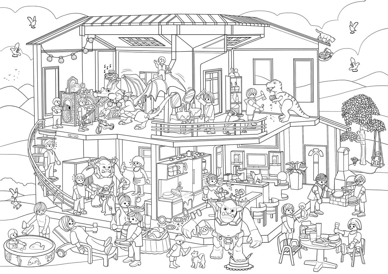 Playmobil Coloring Pages for Adults - XColorings.com