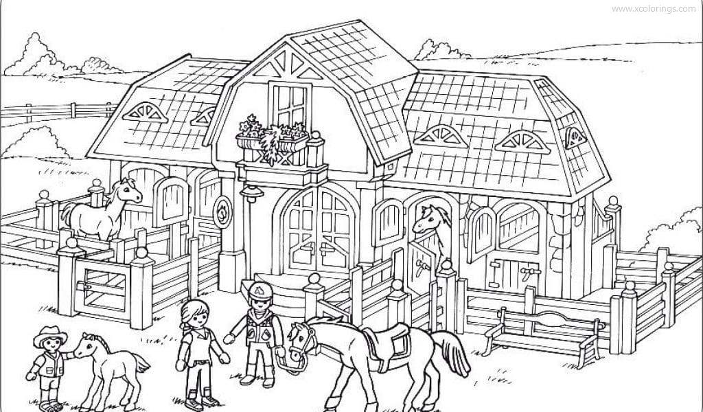 Free Playmobil Farm Coloring Pages printable