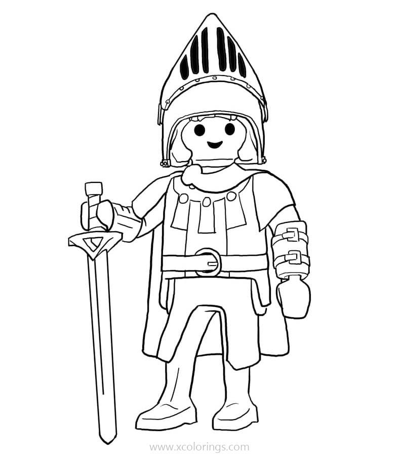 Free Playmobil Knight Coloring Pages printable