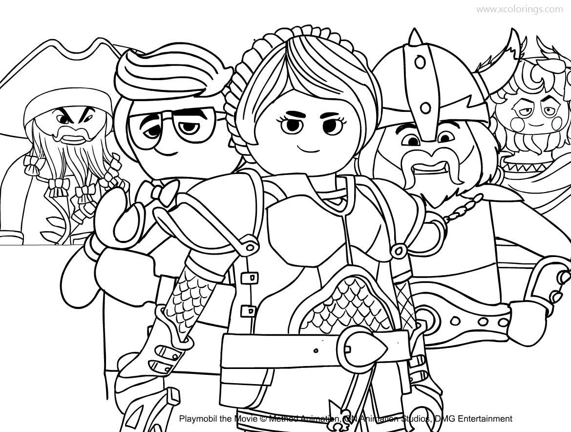 Free Playmobil Movie Characters Coloring Pages printable