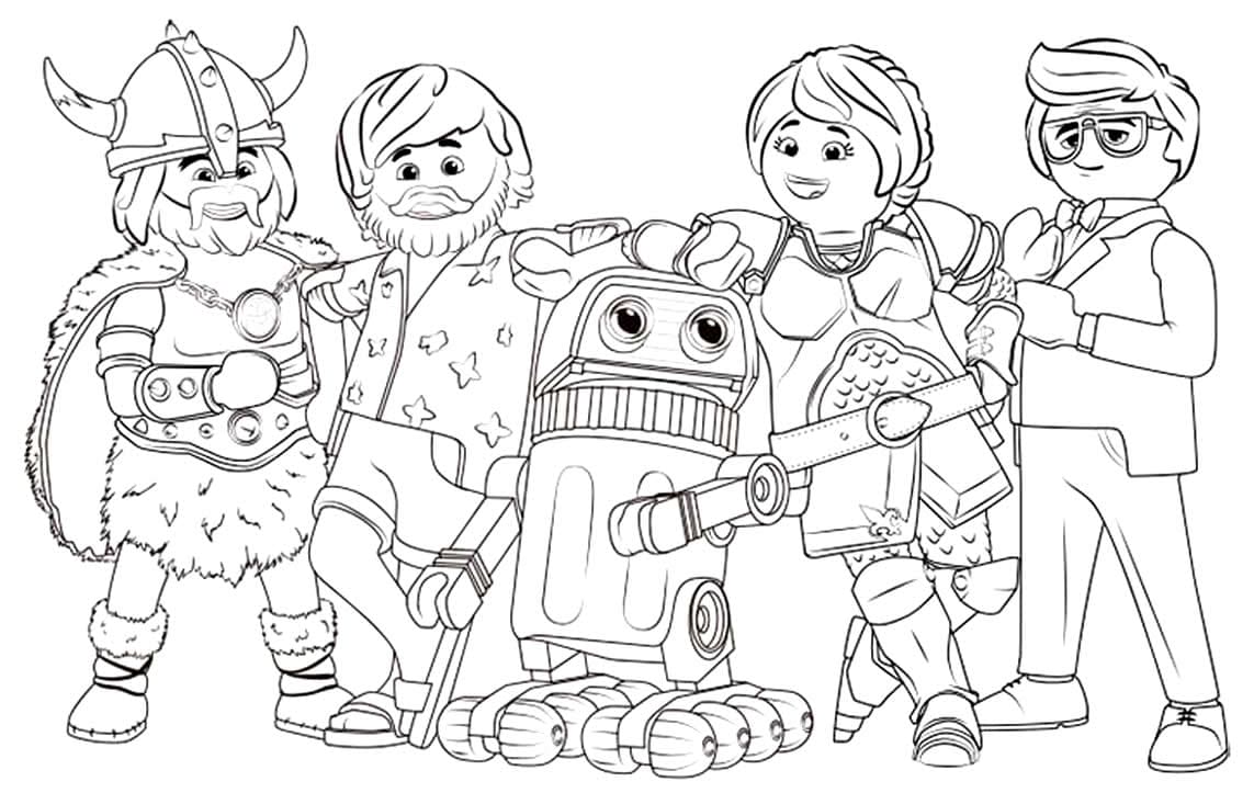 Free Playmobil Robot Coloring Pages printable