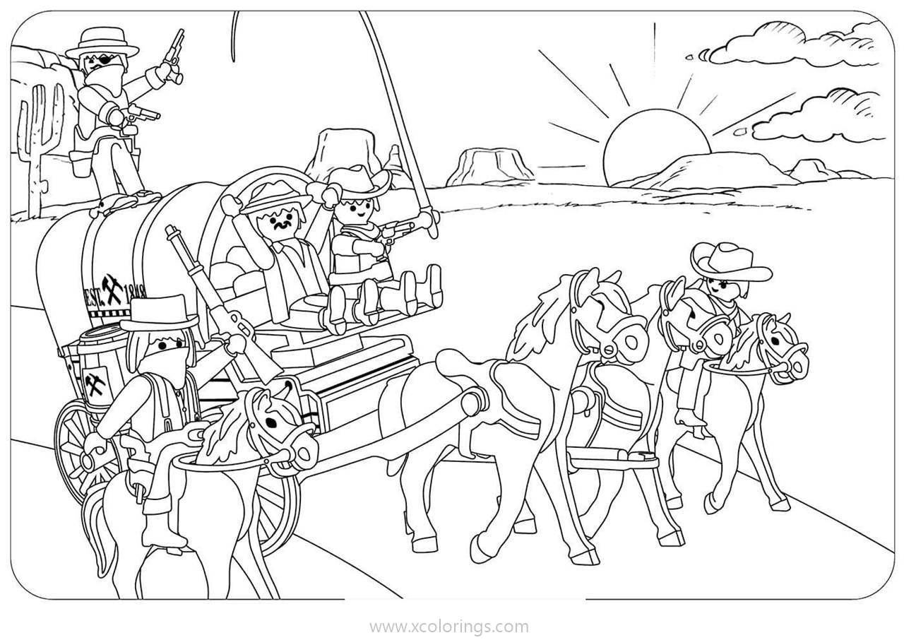 Free Playmobil Wild West Coloring Pages printable