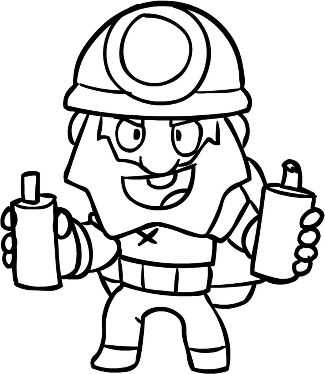 Free Pyro from Brawl Stars Coloring Pages printable