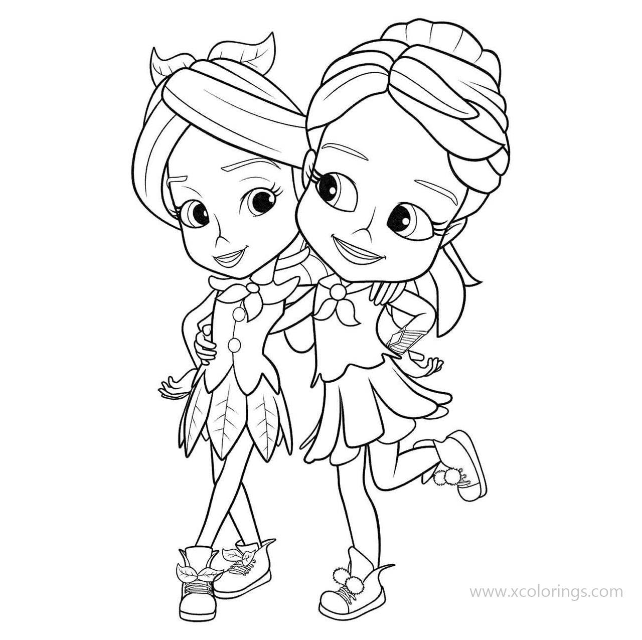 Free Rainbow Rangers Coloring Pages Pepper Mintz and Mandarin Orange printable