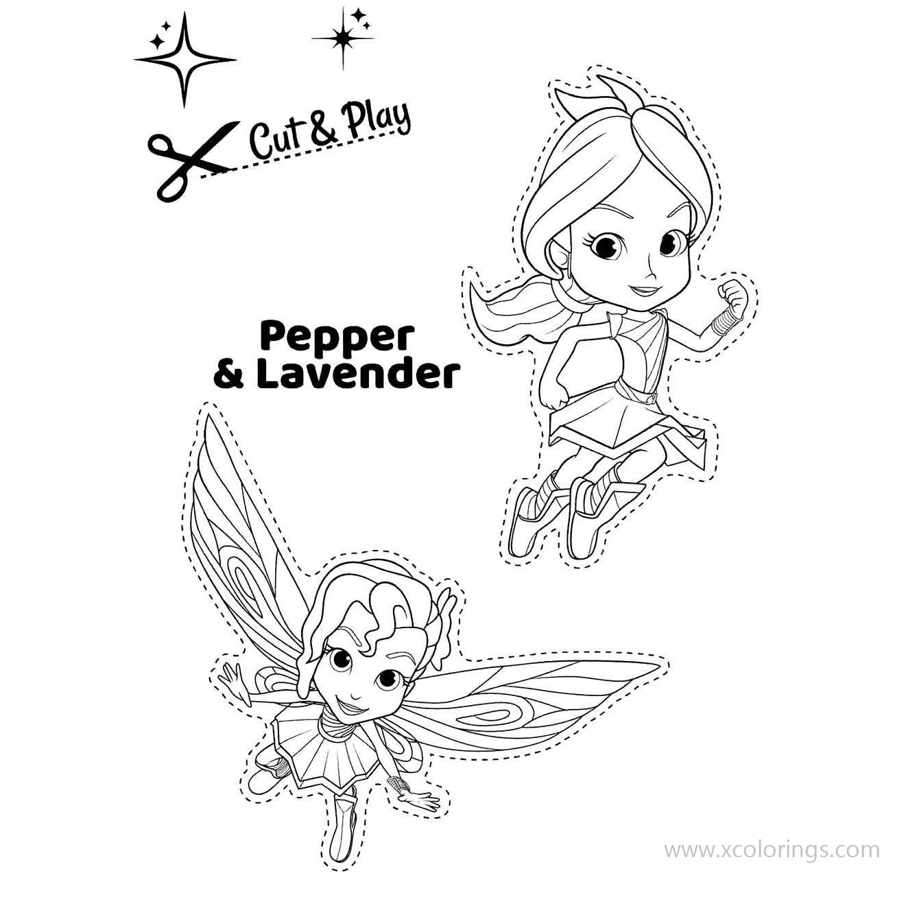 Free Rainbow Rangers Coloring Pages Pepper and Lavendel printable