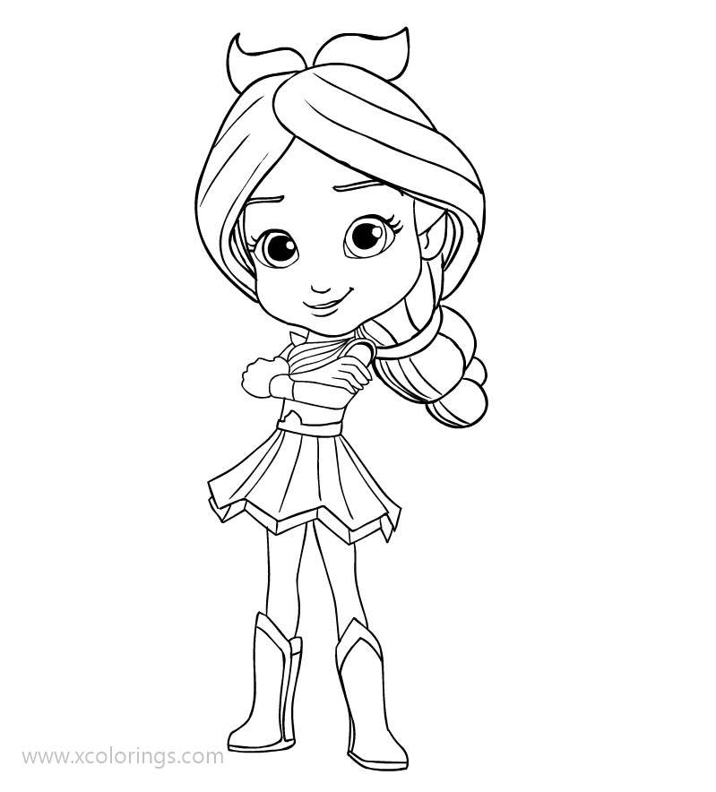 Free Rainbow Rangers Pepper Mintz Coloring Pages printable