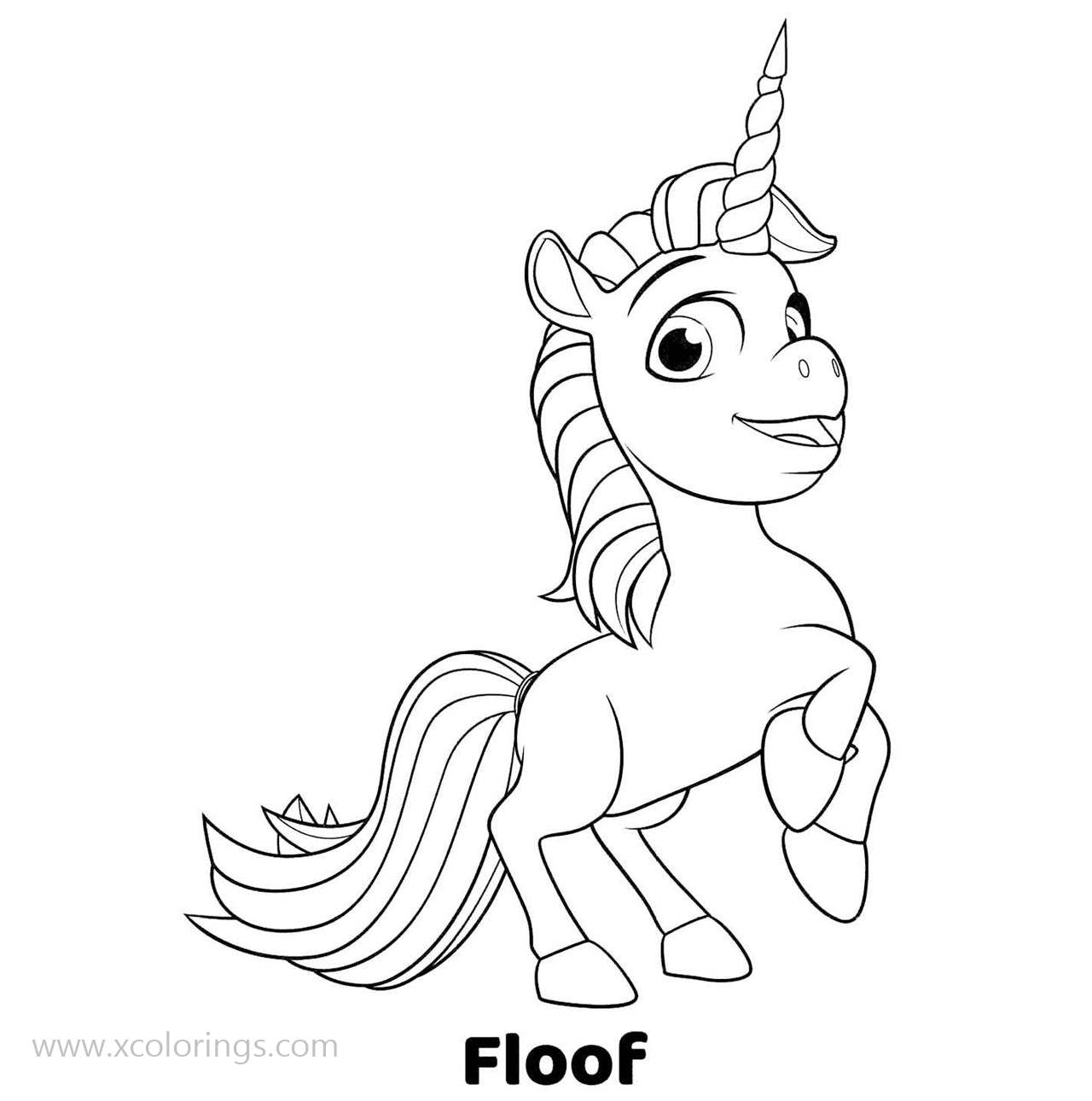 Free Rainbow Rangers Unicorn Floof Coloring Pages printable