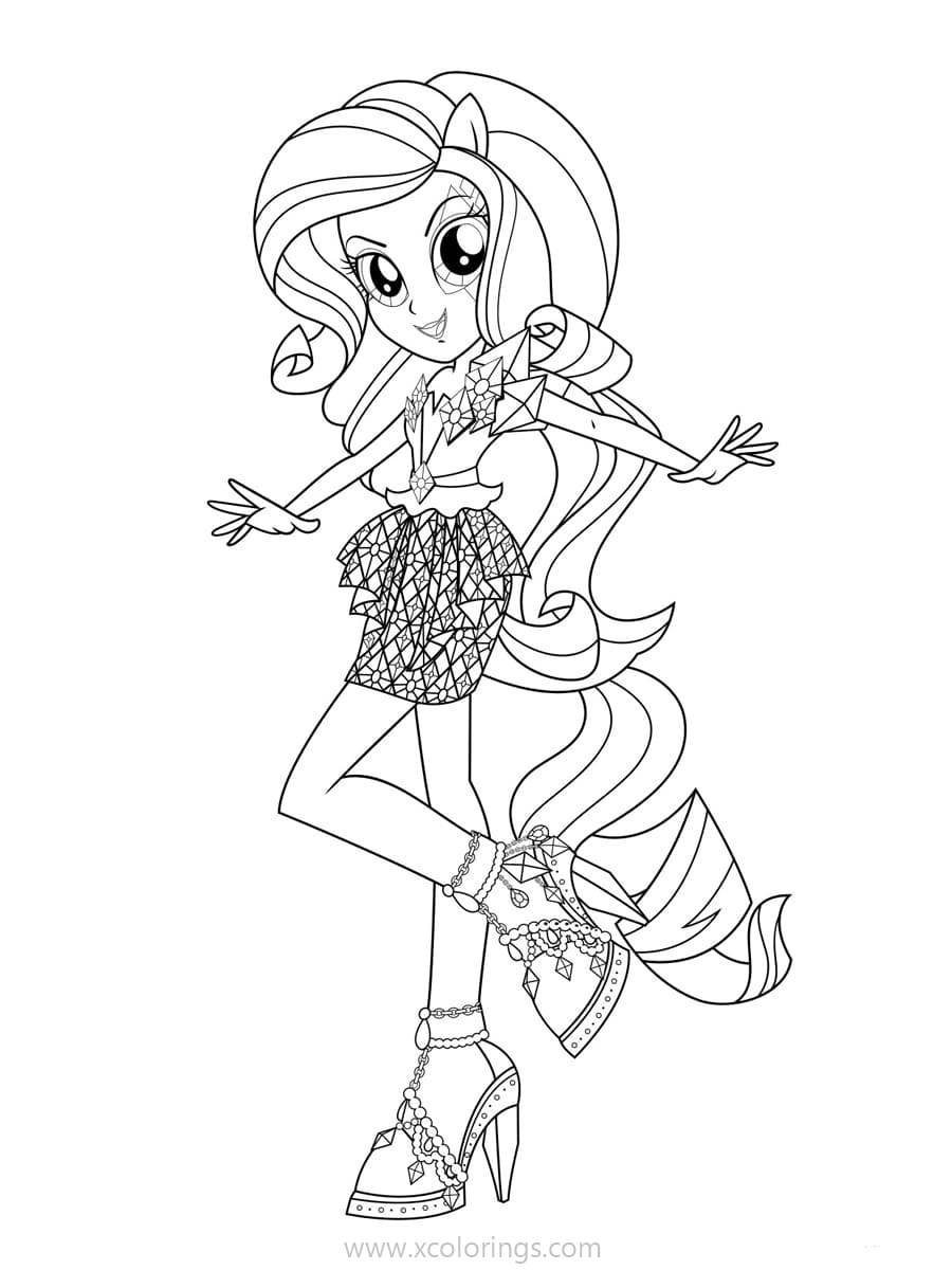 Free Rarity from Equestria Girls Coloring Pages printable