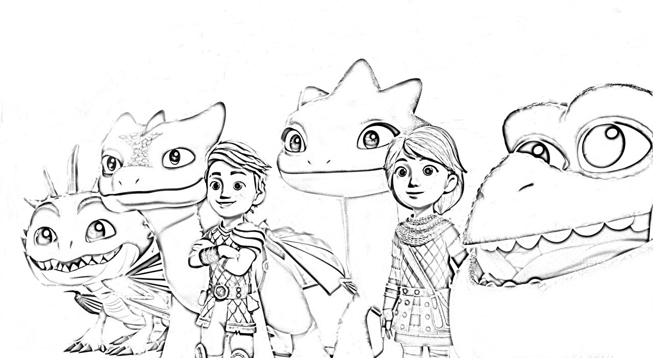 Free Rescue Riders Coloring Pages Leyla Dak and Dragons printable
