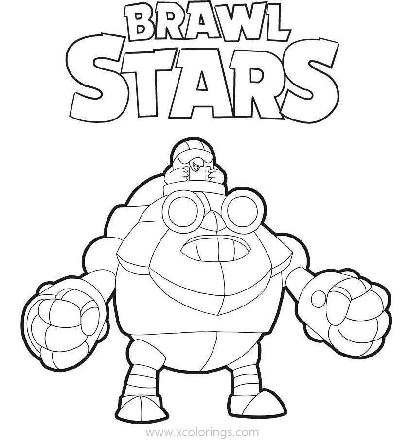 Free Robo Mike from Brawl Stars Coloring Pages printable