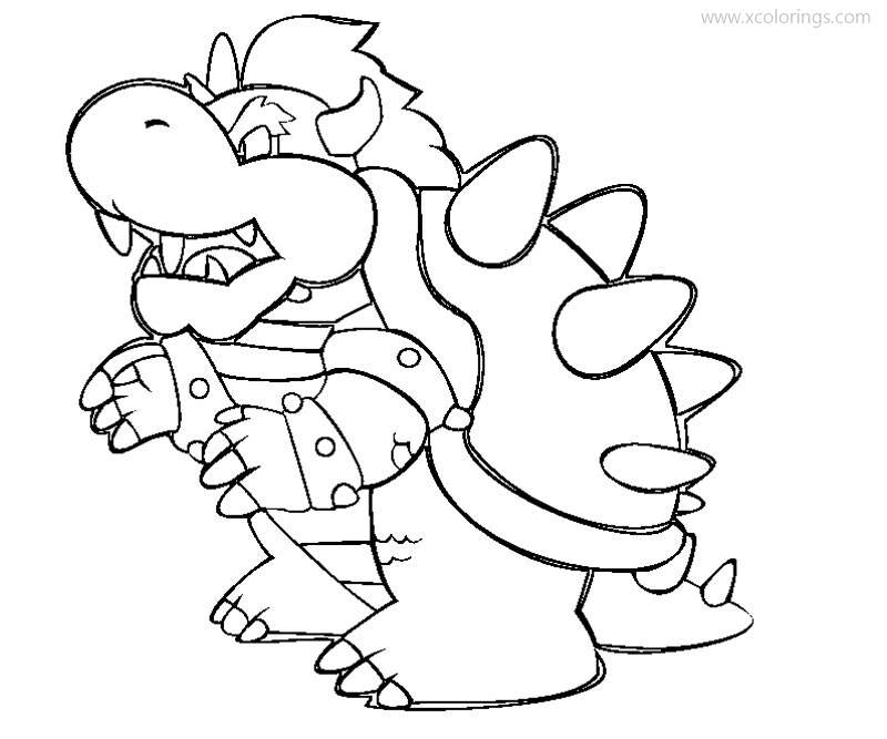 Free Ruthless Bowser Coloring Pages printable
