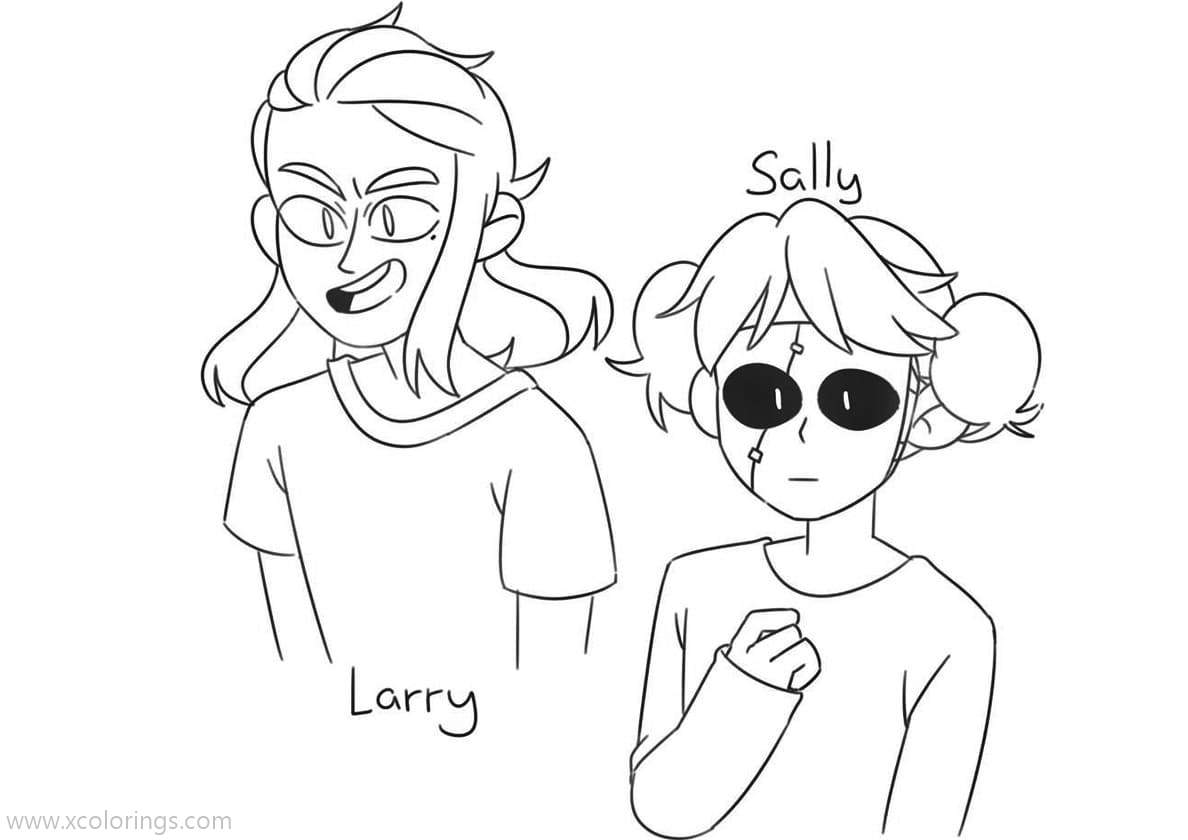 Free Sally Face Coloring Pages Larry and Sally Are Best Friends printable