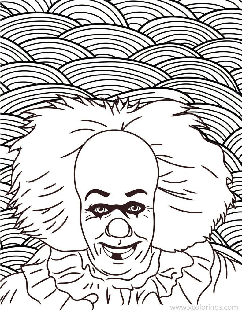 Free Scary Pennywise Coloring Pages printable