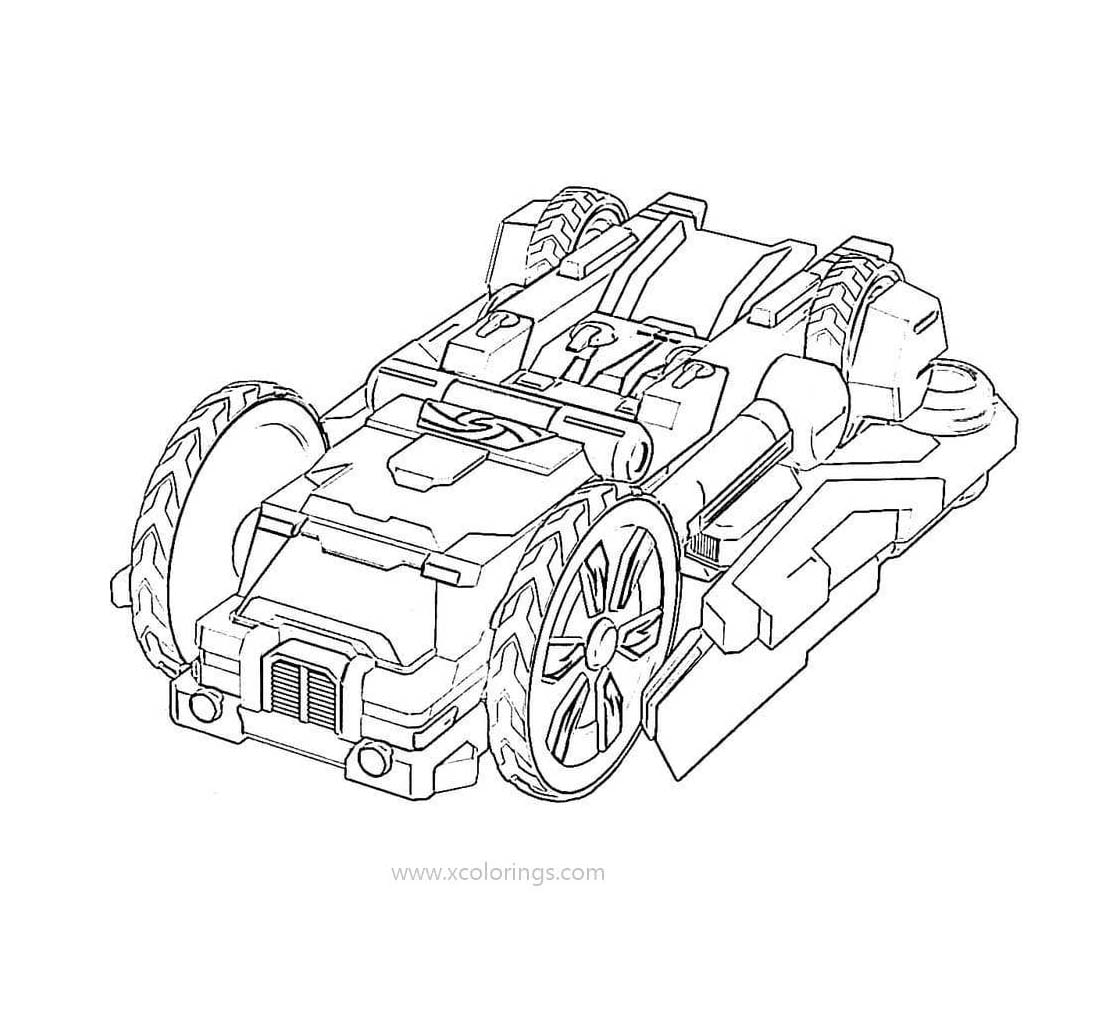 Free Screechers Wild Race Car Machine Coloring Pages printable