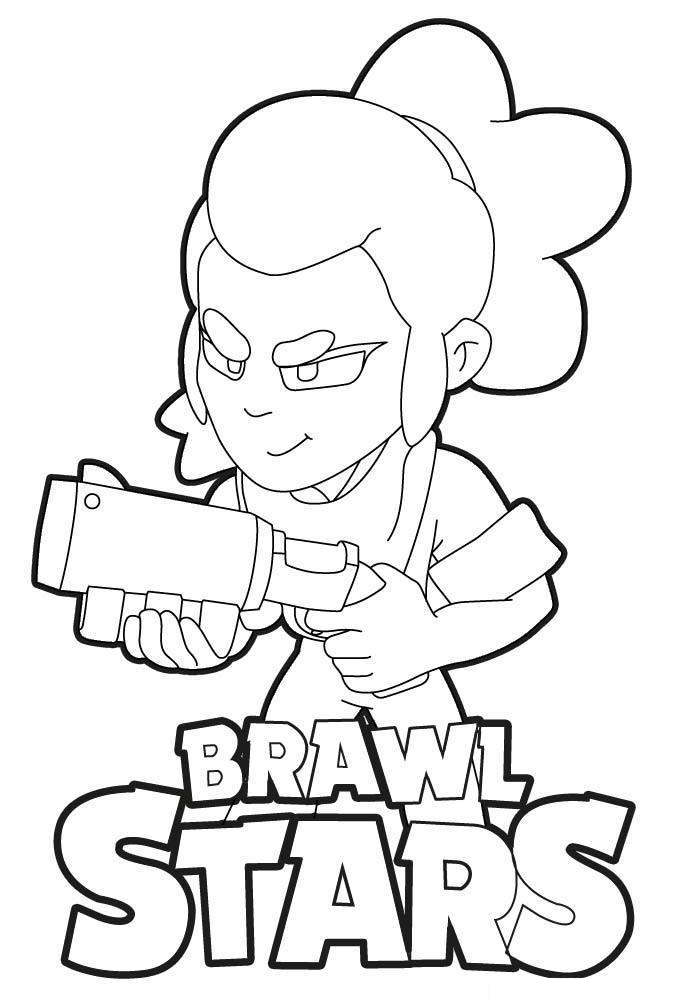 Free Shelly from Brawl Stars Coloring Pages printable