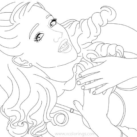Free Singer Star Ariana Grande Coloring Pages printable