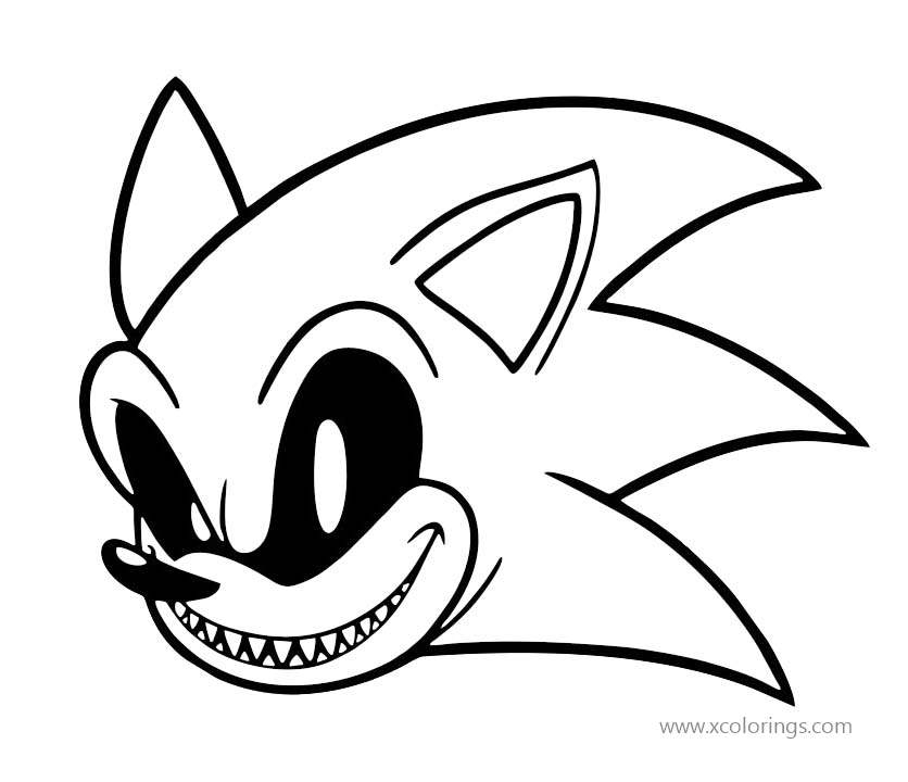 Sonic Exe Coloring Pages Fan Fiction - XColorings.com