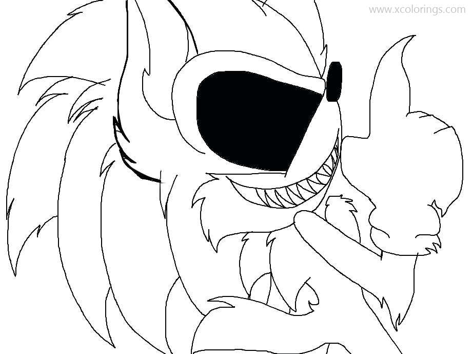Sonic Exe Coloring Pages Line Art By EmilyBandicoot1234 XColorings