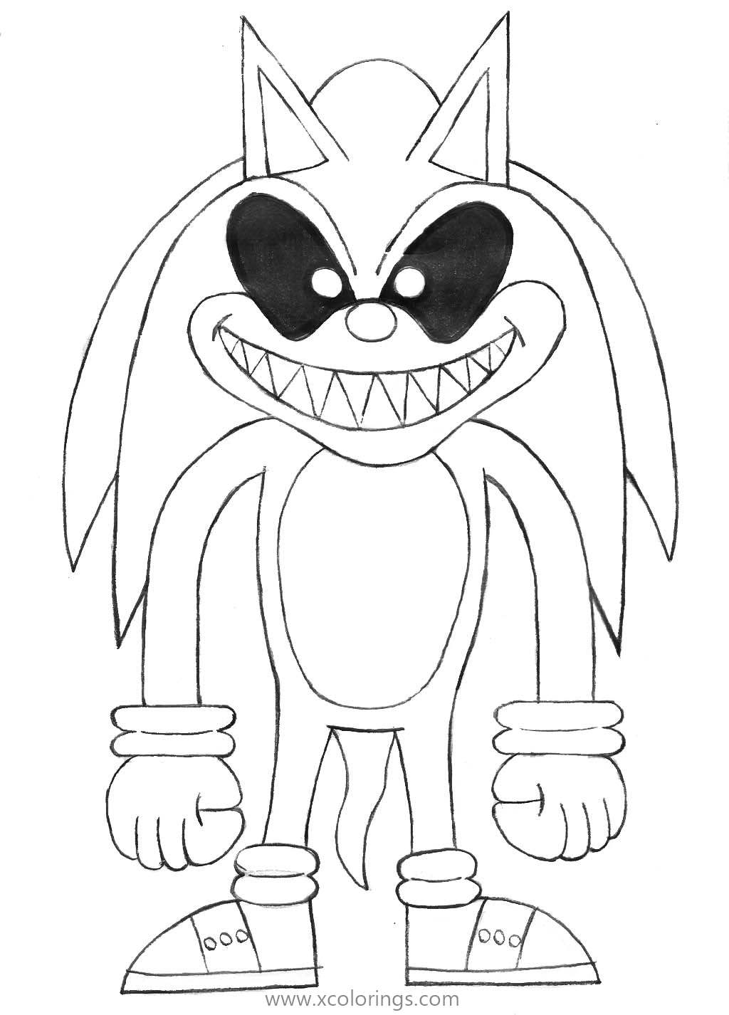 Sonic Exe Coloring Pages By Horrorshowfrea XColorings