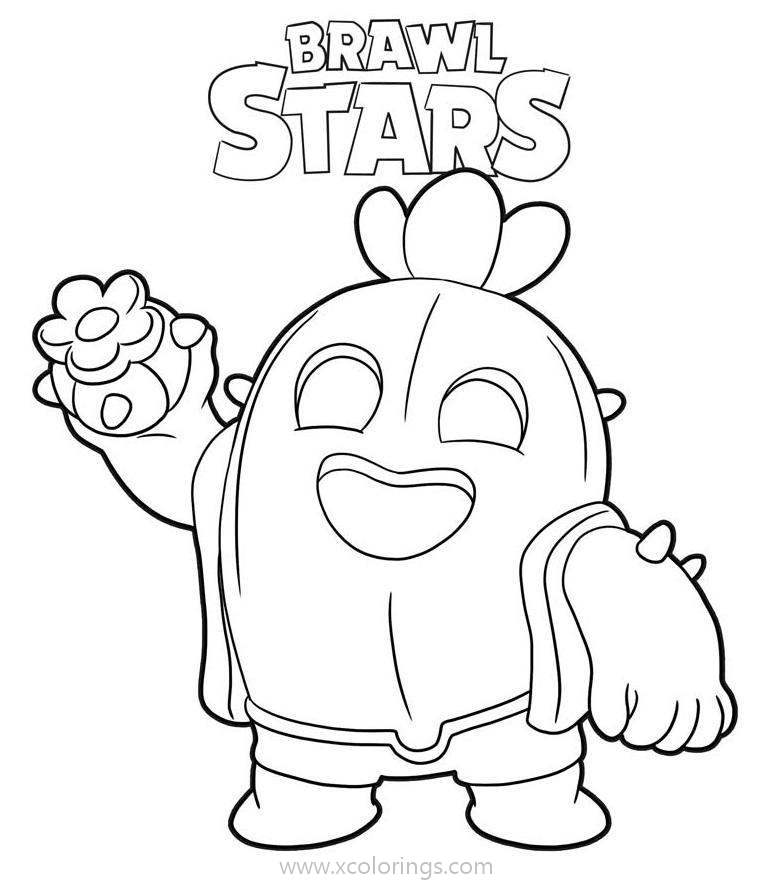 Free Spike from Brawl Stars Coloring Pages printable