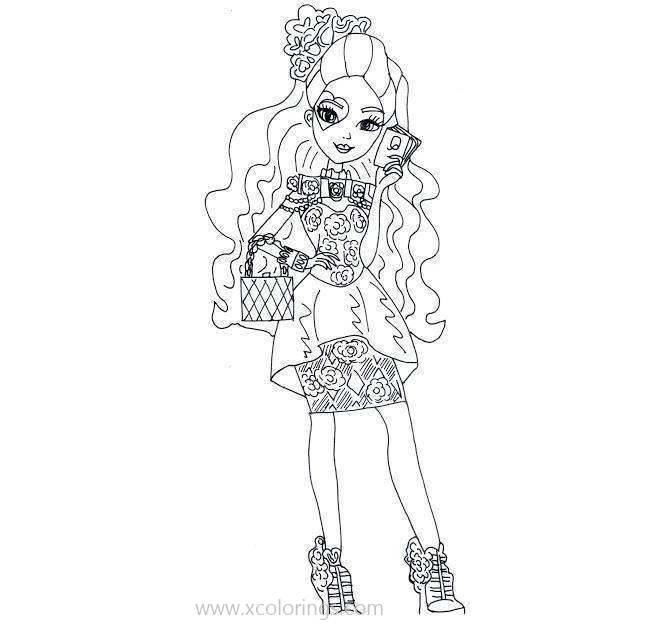 Free Spring Unsprung Lizzie Hearts from Ever After High Coloring Pages printable