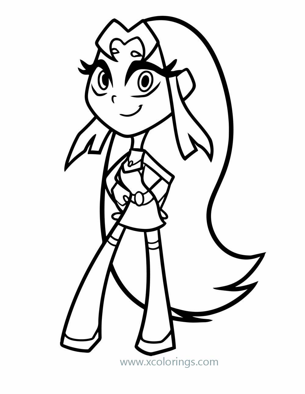 Starfire from Teen Titans Go Coloring Pages - XColorings.com