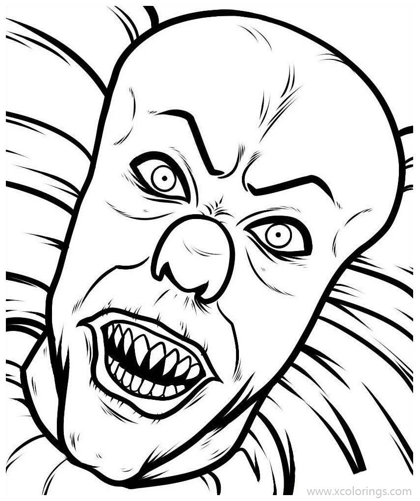 Free Stephen King Pennywise Coloring Pages printable