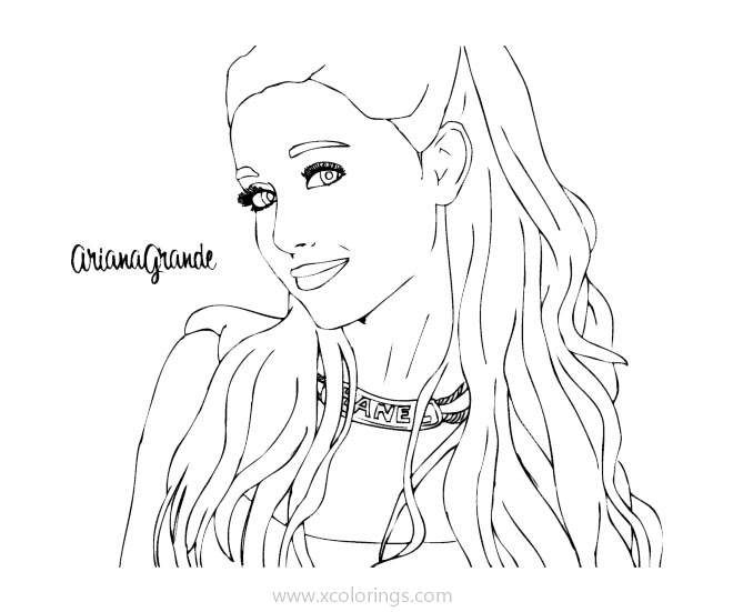 Free Sweet Ariana Grande Coloring Pages printable