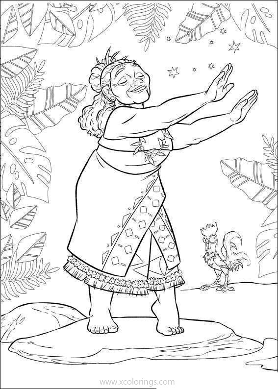 Free Tala from Moana Coloring Pages printable