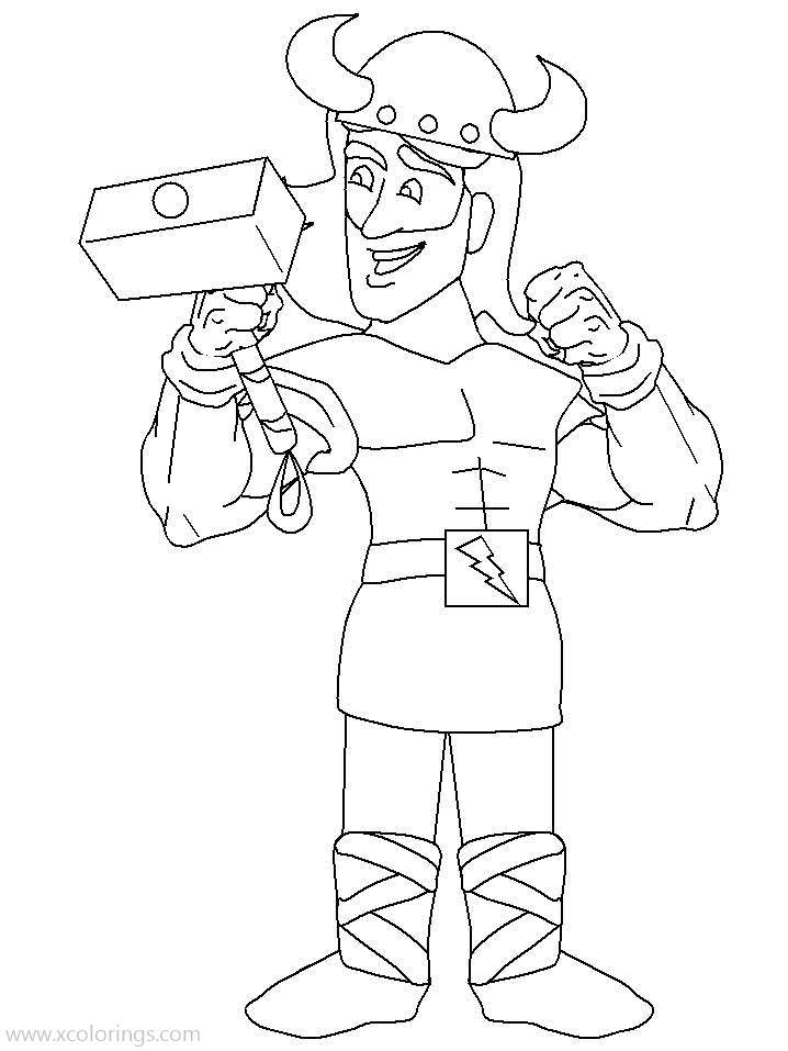 Free Tale of Thor Coloring Pages printable