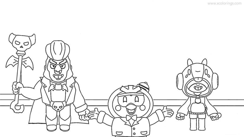 Free Team from Brawl Stars Coloring Pages printable
