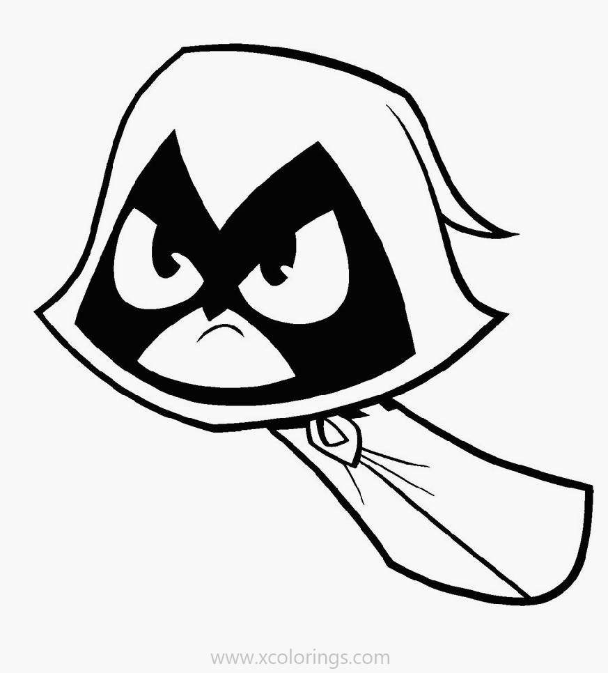 Free Teen Titans Go Coloring Pages Angry Raven printable