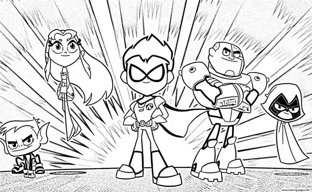 Free Teen Titans Go Coloring Pages Characters printable