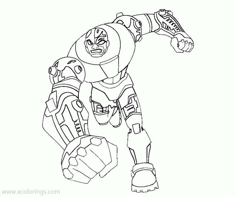 Free Teen Titans Go Coloring Pages Cyborg is Running printable
