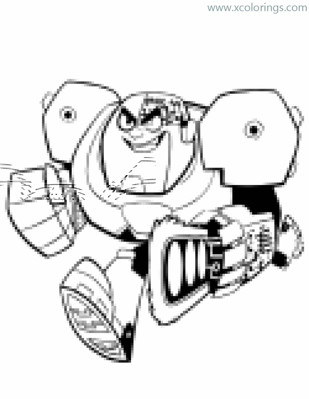 Free Teen Titans Go Coloring Pages Cyborg with Saw printable