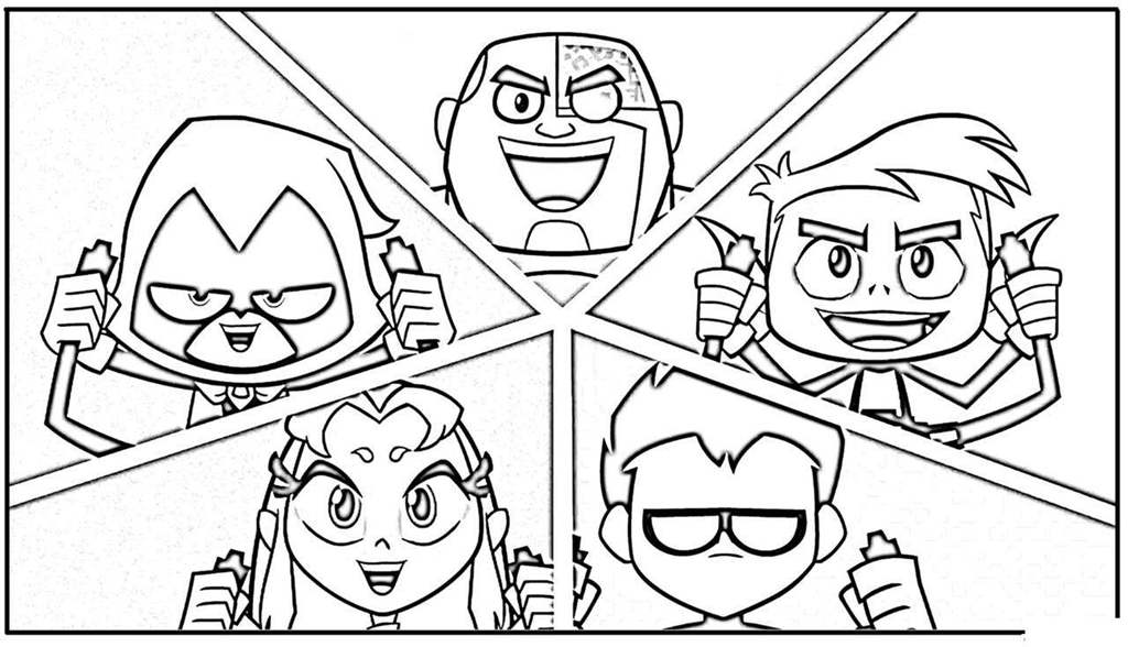 Free Teen Titans Go Coloring Pages Driving printable