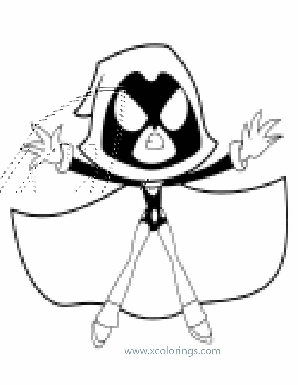 Free Teen Titans Go Coloring Pages Raven Mad printable