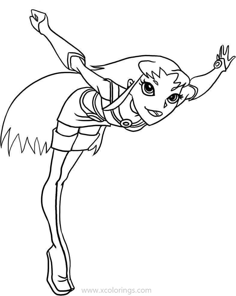 Free Teen Titans Go Coloring Pages Raven is Flying printable