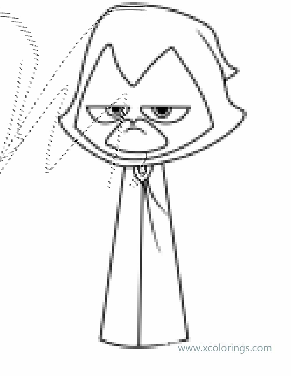 Free Teen Titans Go Coloring Pages Raven is Sad printable
