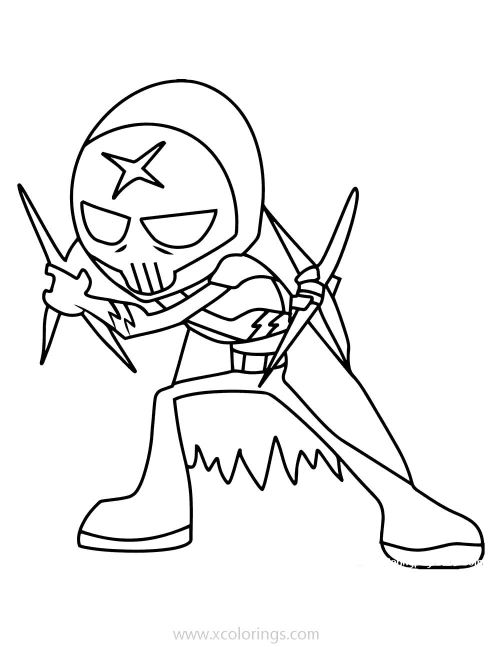 Free Teen Titans Go Coloring Pages Red X printable