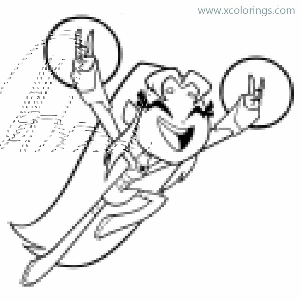 Free Teen Titans Go Coloring Pages Starfire is Flying printable