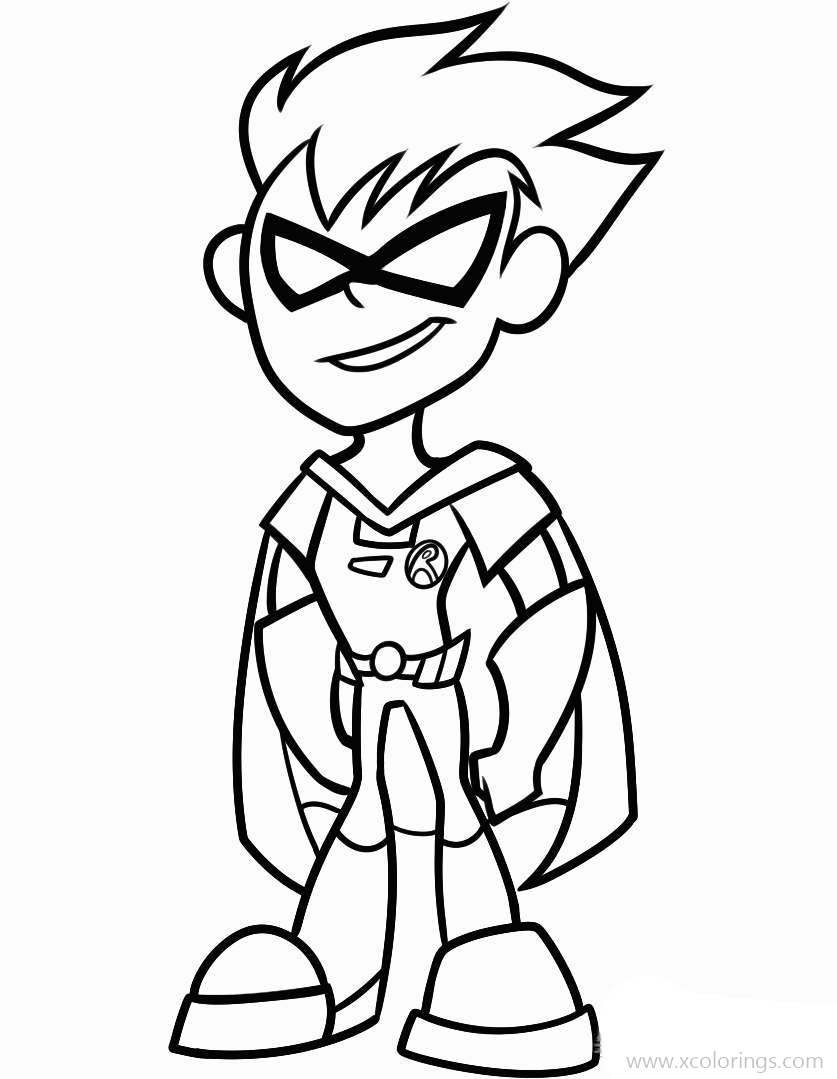 Free Teen Titans Go Coloring Pages Superhero printable