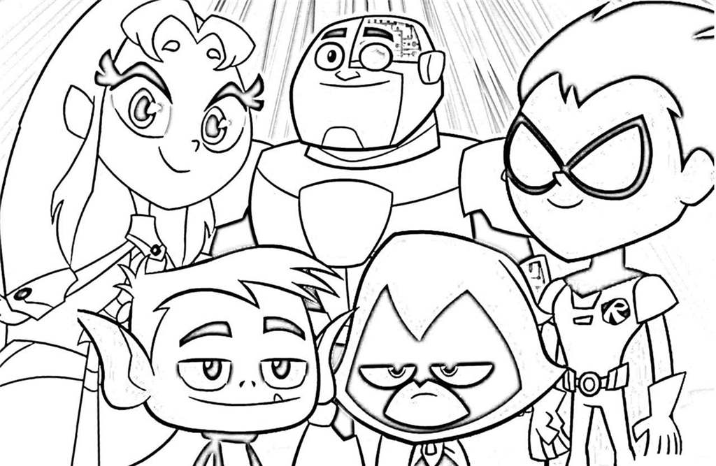 Free Teen Titans Go Hero Characters Coloring Pages printable